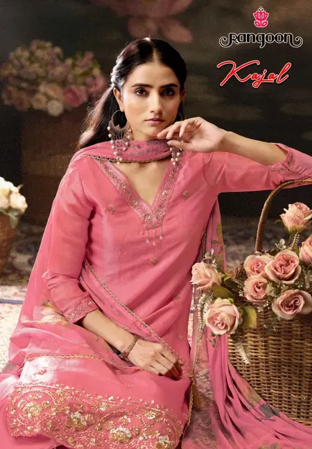 Kajal By Rangoon N.C Moss Kurti With Bottom Dupatta Wholesale Online
